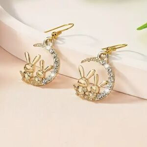 Rabbit Moon Earrings